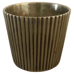 Scandinavian Midcentury Modern Design Solid Brass Vase 1950s