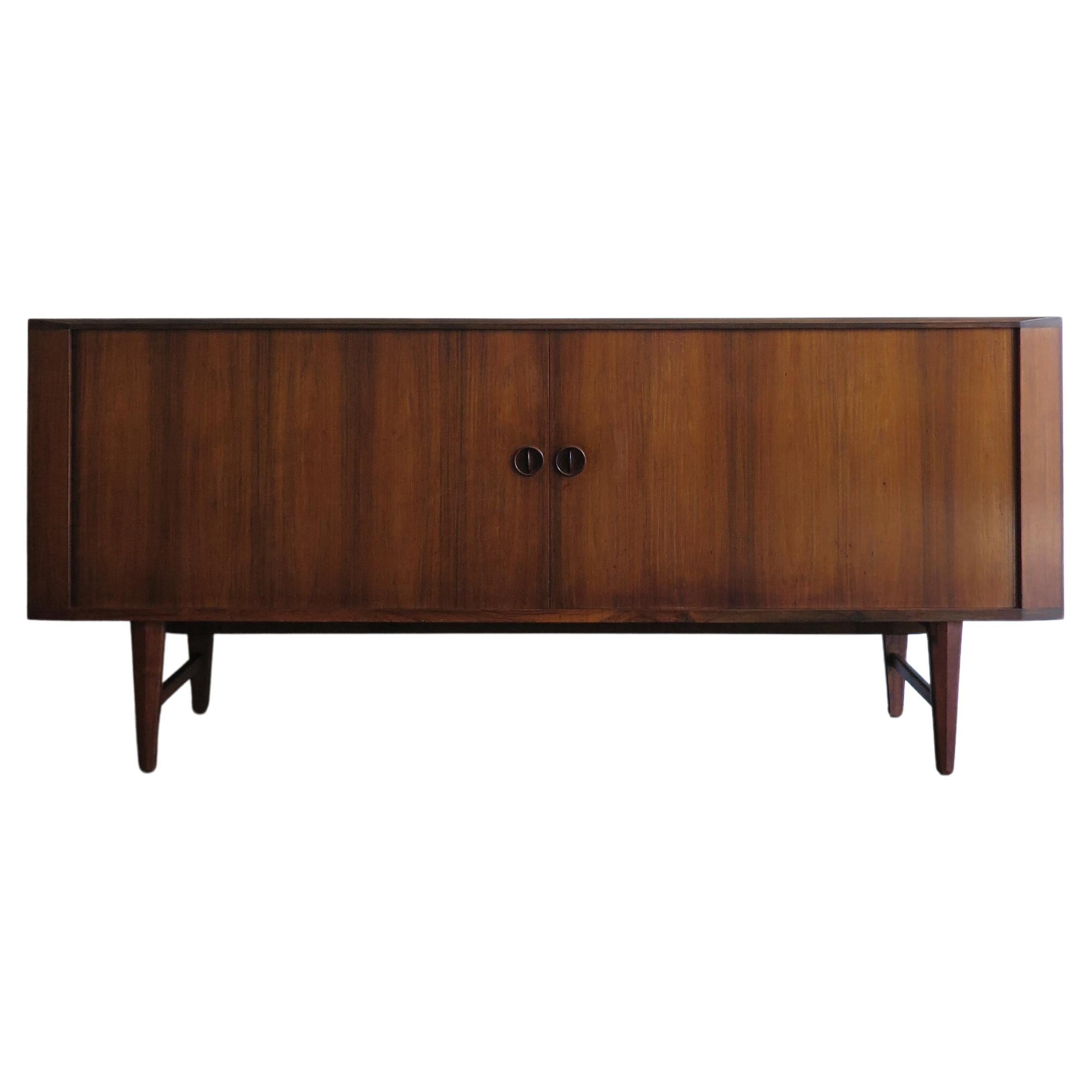 Scandinavian Midcentury Modernism Dark Wood Credenza Sidebard, 1950s