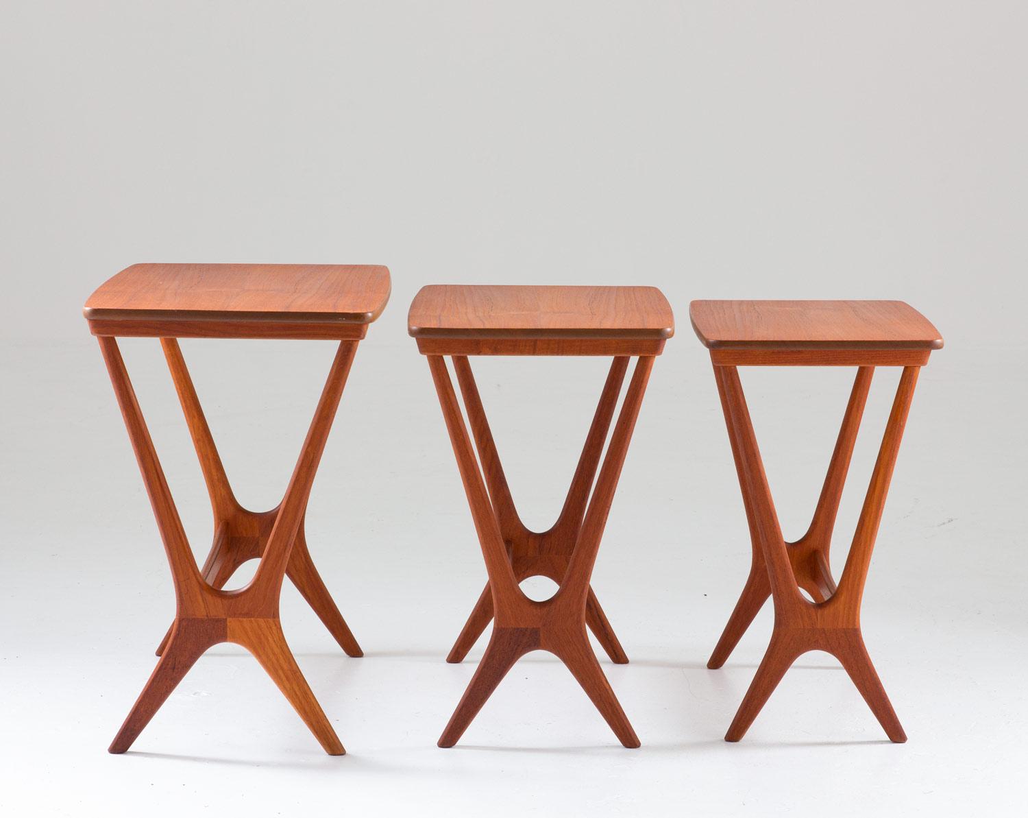 Mid-Century Modern Scandinavian Midcentury Nesting Tables by Erling Torvits for HM