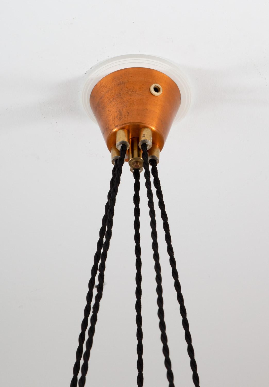 Scandinavian Midcentury Pendant in Copper by Hans-Agne Jakobsson For Sale 5