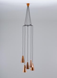 Skandinavische Midcentury-Hängeleuchte aus Kupfer von Hans-Agne Jakobsson