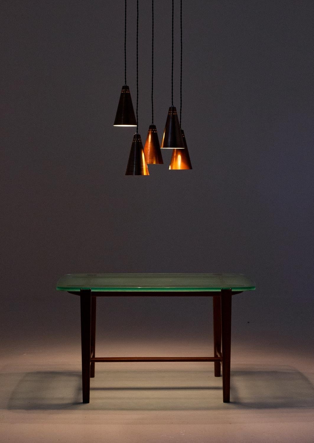 Scandinavian Midcentury Pendant in Copper by Hans-Agne Jakobsson For Sale 1