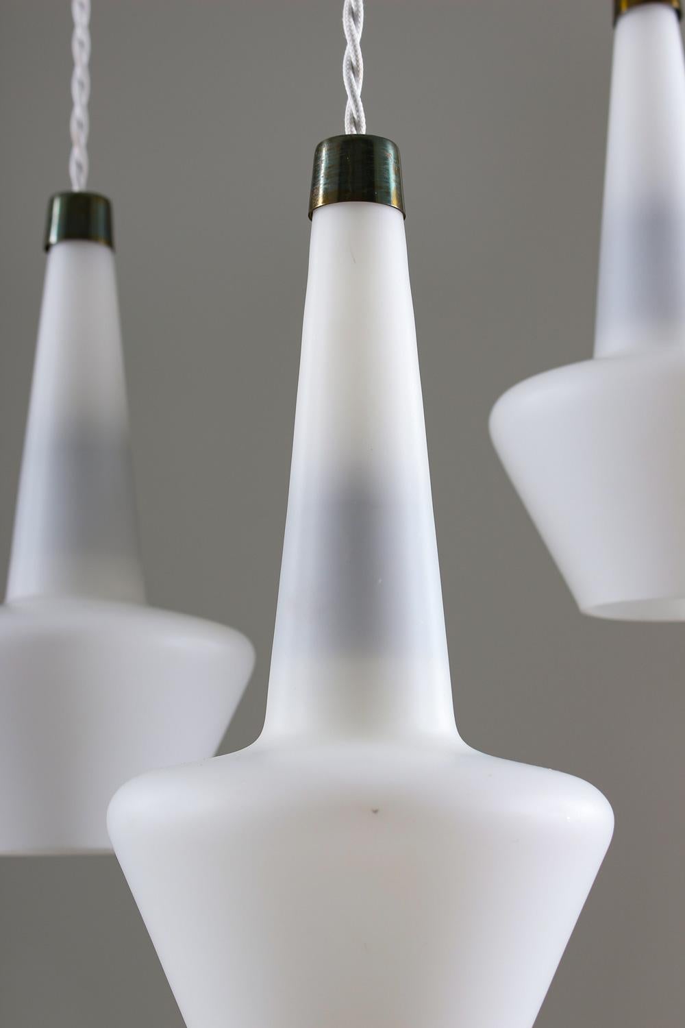 Scandinavian Midcentury Pendant T272 in Opaline Glass by Hans-Agne Jakobsson For Sale 1