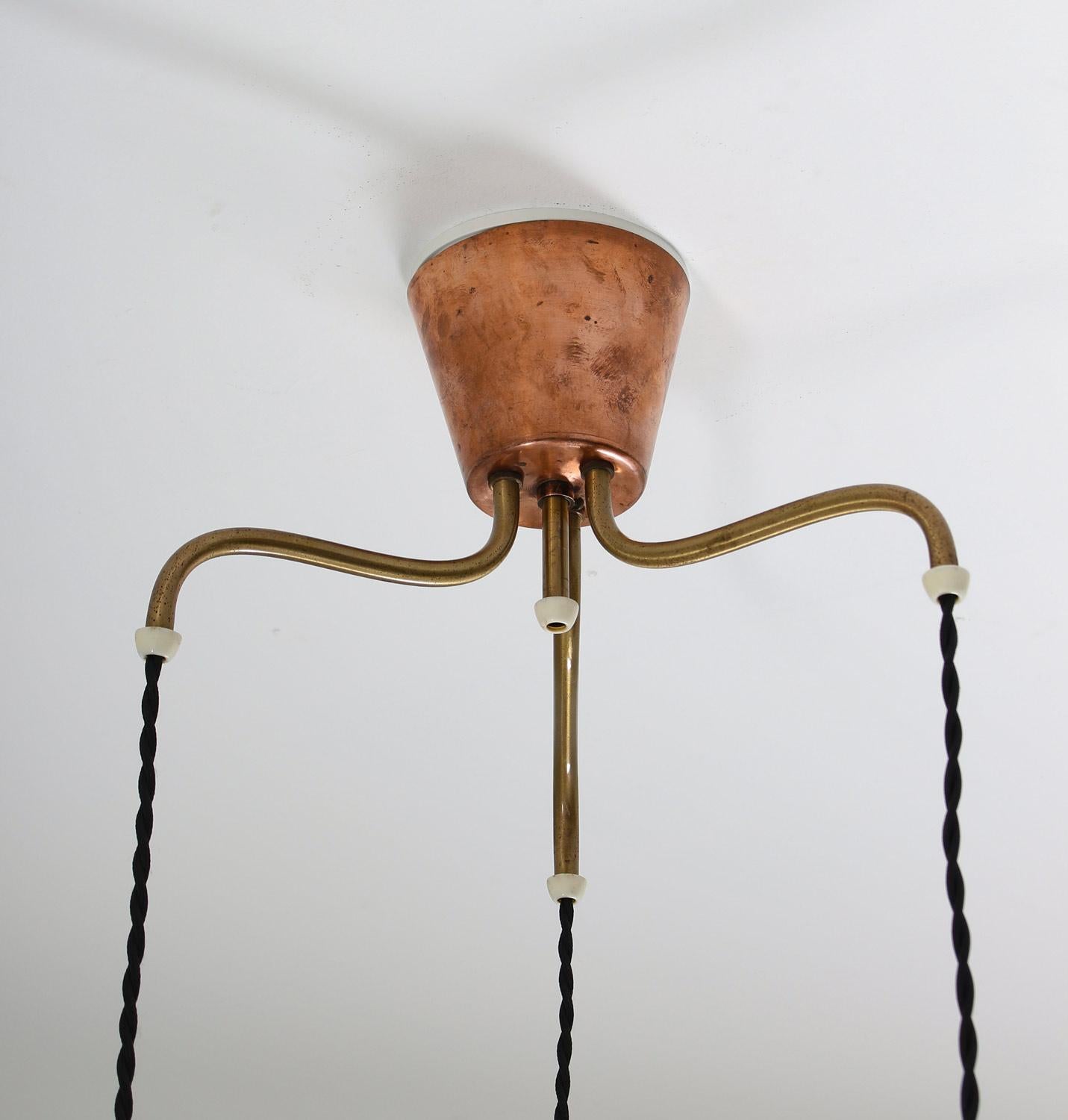 Scandinavian Midcentury Pendants Model T292 in Copper by Hans-Agne Jakobsson For Sale 4