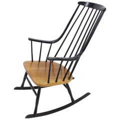 Scandinavian Midcentury Rocking Chair Grandessa by Lena Larsson, Sweden, 1958