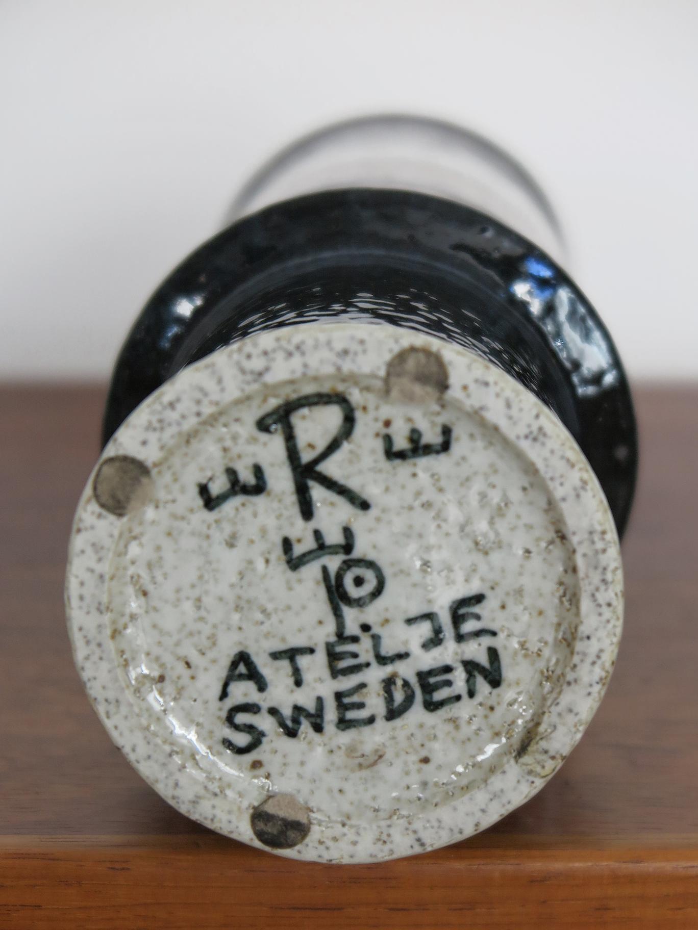 Scandinavian Midcentury Rörstrand Ceramic Vase, Swedish 1960s 1