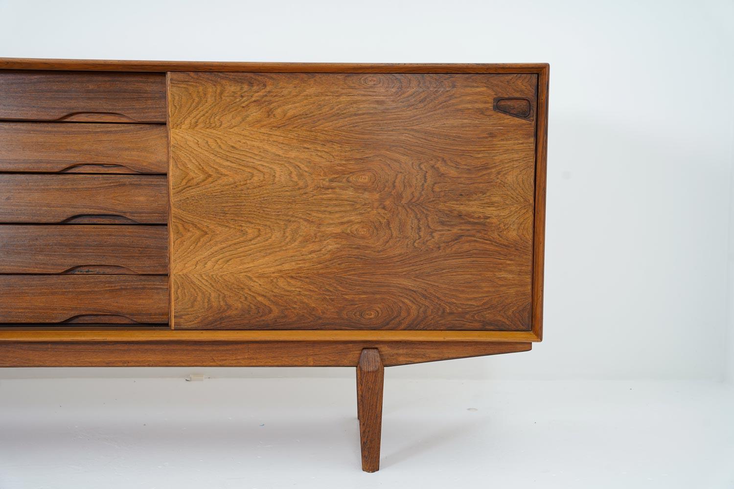 Danish Scandinavian Midcentury Rosewood Sideboard by Egon Kristensen For Sale