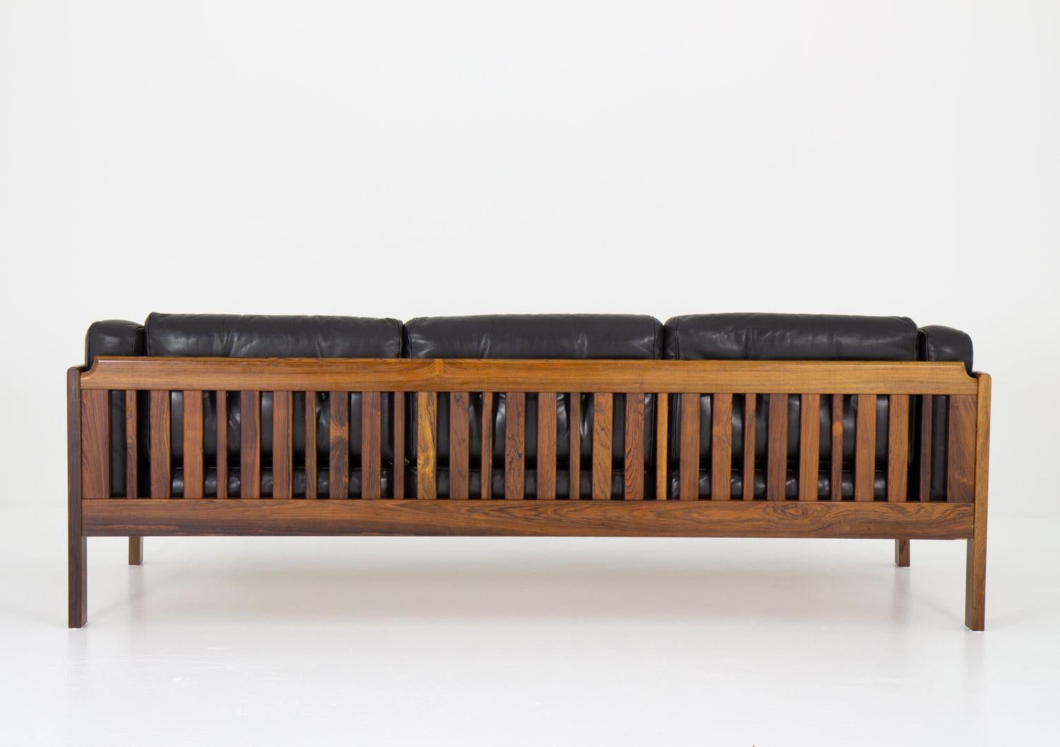 20th Century Scandinavian Midcentury Rosewood Sofa 