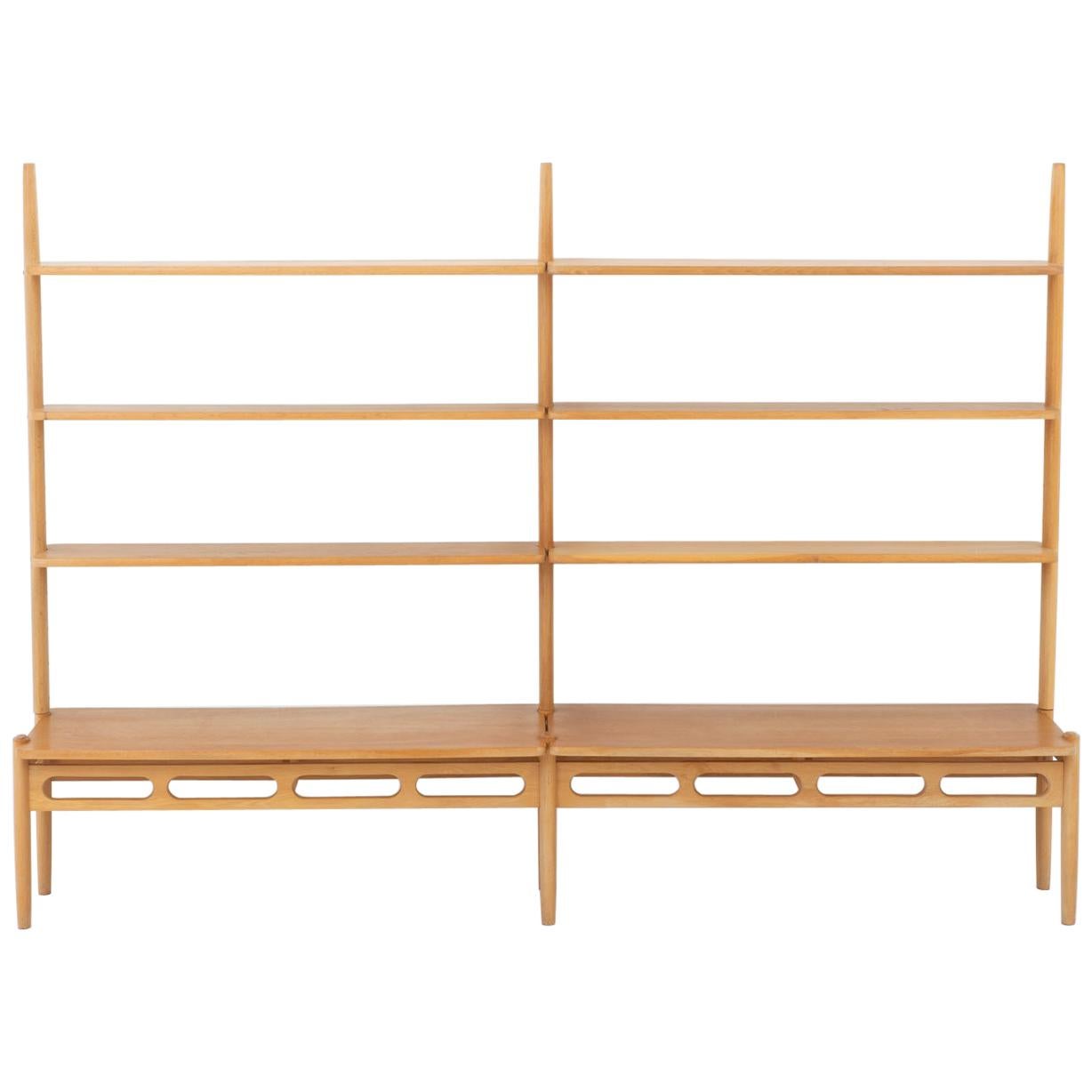 Scandinavian Midcentury Shelving Unit in Oak by William Watting