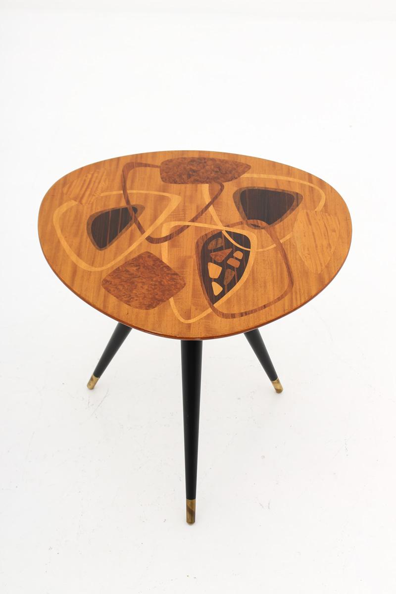 Scandinavian Midcentury Side Table with Inlays by H. Sundling Tranås In Good Condition In Karlstad, SE