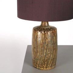 Scandinavian Midcentury Swedish Gunnar Nylund earth brown Ceramic Purple Shade