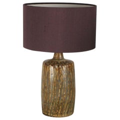 Scandinavian Midcentury Swedish Gunnar Nylund earth brown Ceramic Purple Shade