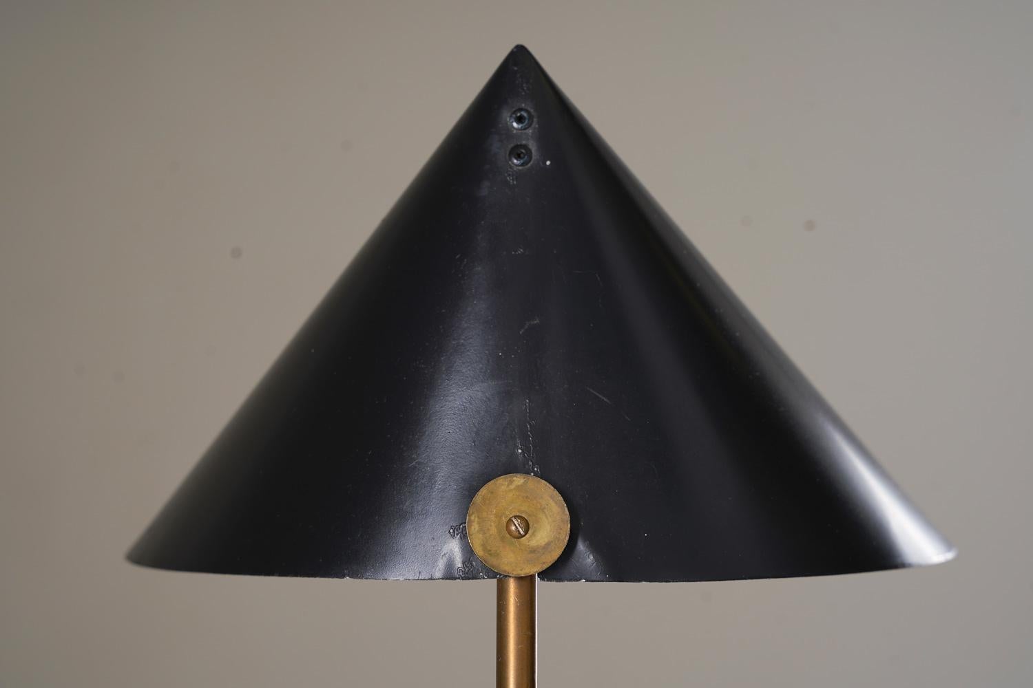 Brass Scandinavian Midcentury Table Lamp by Svend Aage Holm Sørensen For Sale