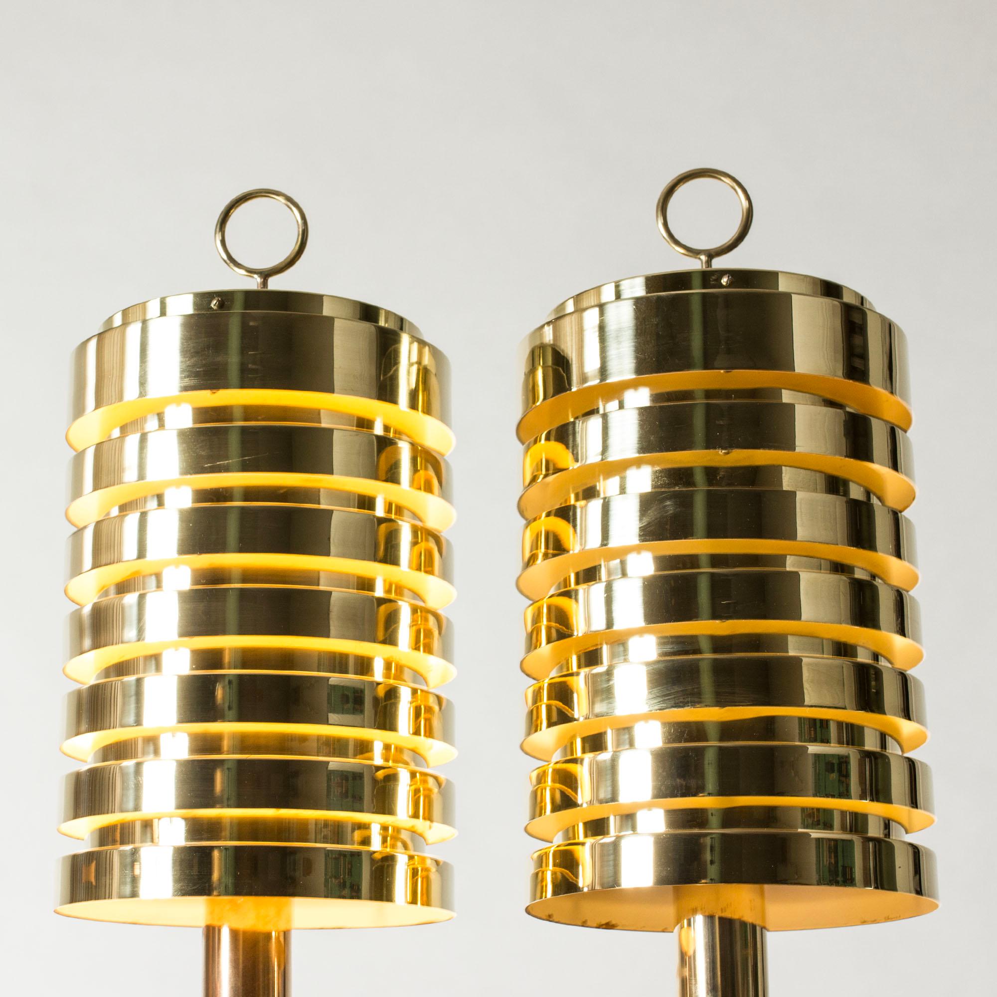Brass Scandinavian Midcentury Table Lamps #B99 by Hans-Agne Jakobsson, Sweden, 1960s For Sale