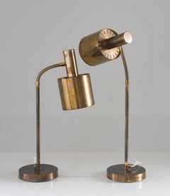 Lampade da tavolo scandinave del Medioevo in ottone di Konsthantverk Tyringe
