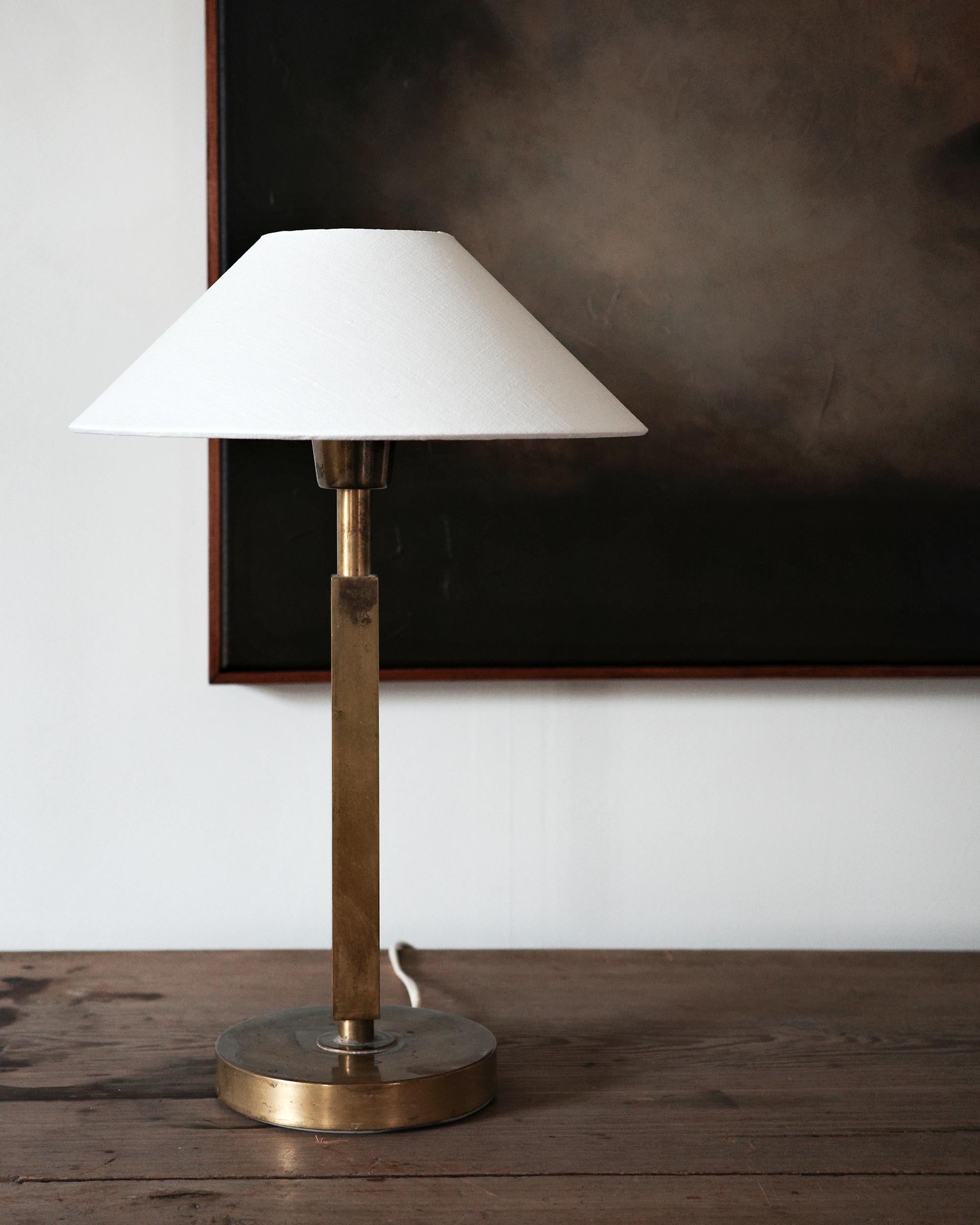 Mid-Century Modern Scandinavian Midcentury Table Lamps in Brass