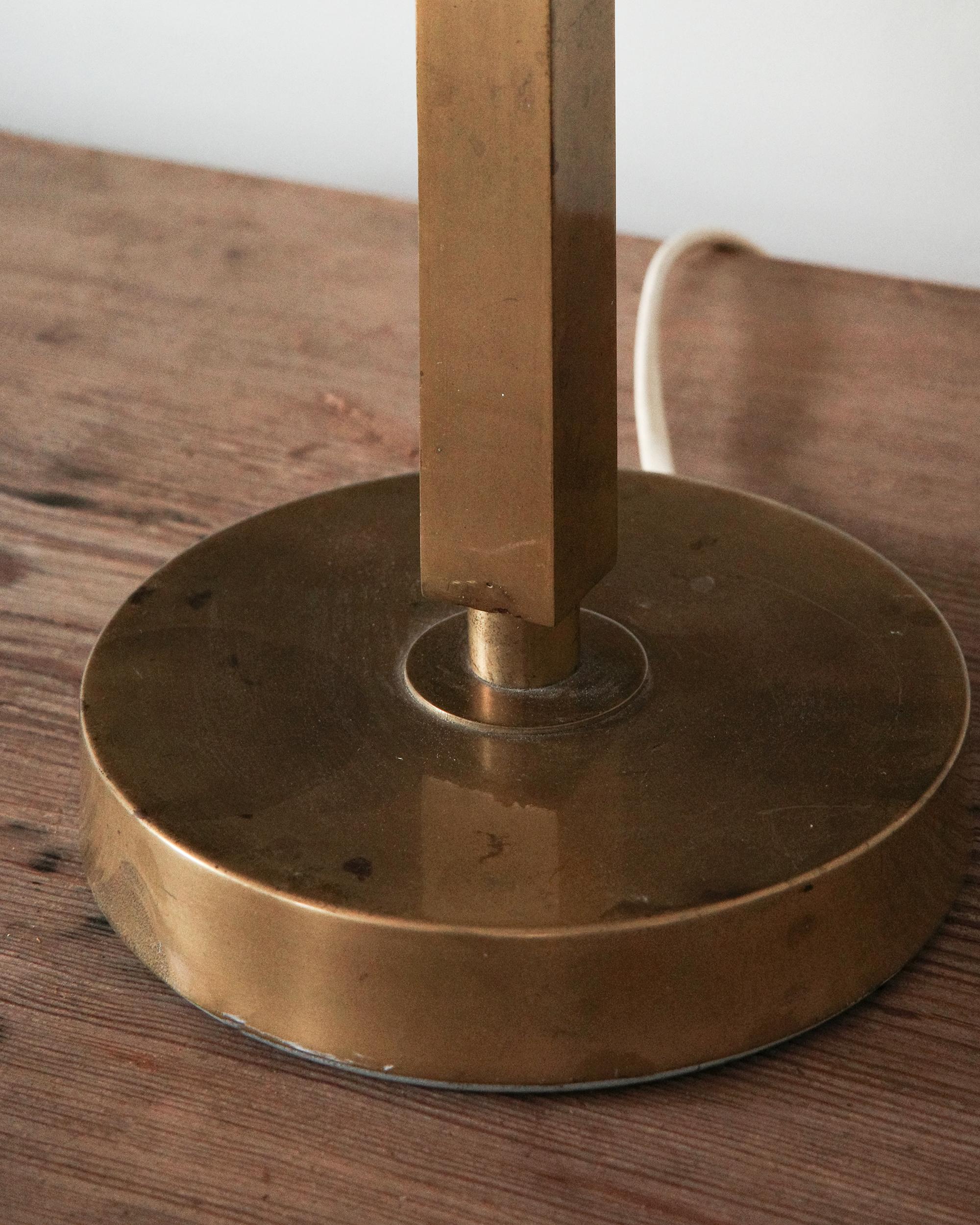 Scandinavian Midcentury Table Lamps in Brass In Good Condition In Allerum, SE