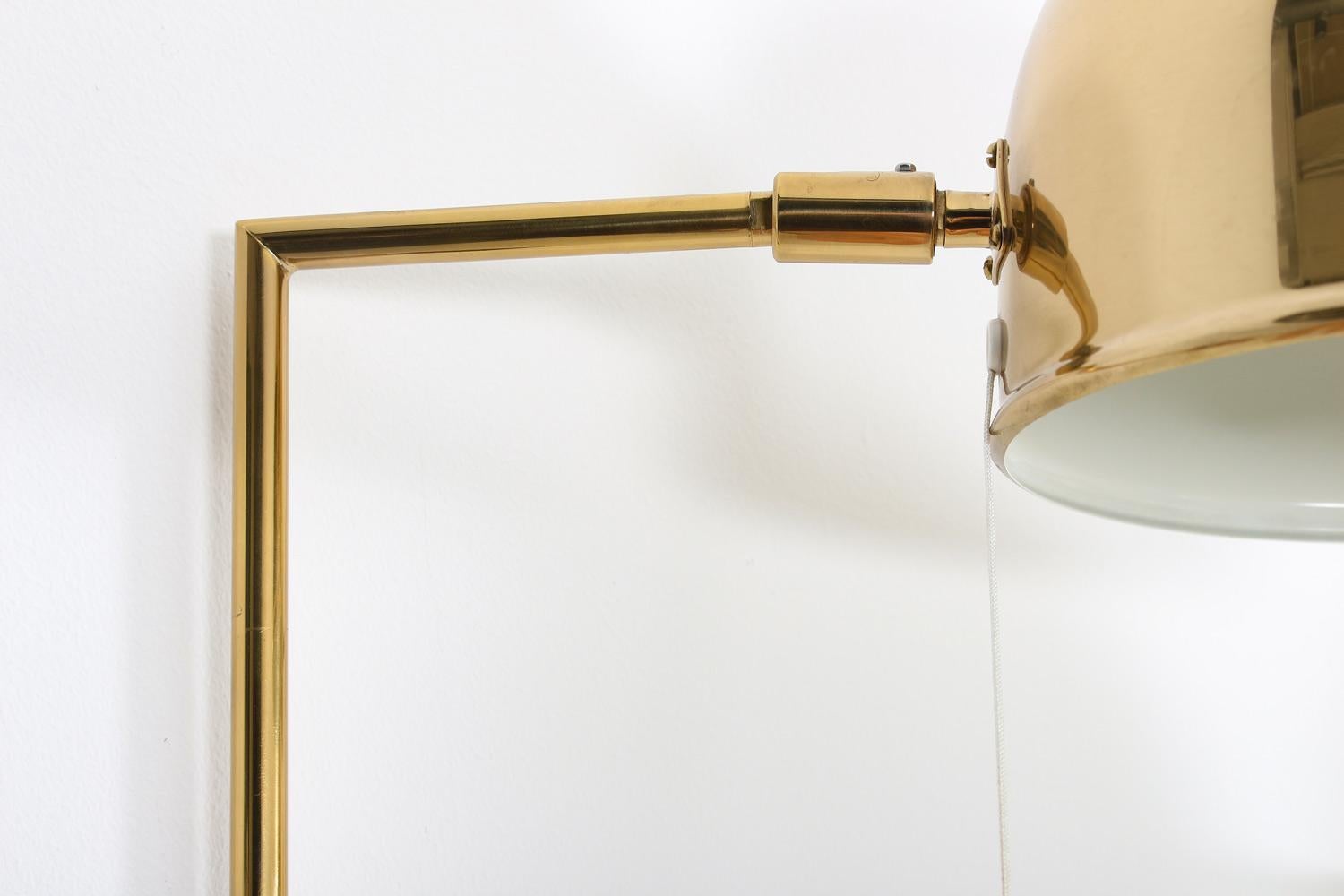 20th Century Scandinavian Midcentury Wall Lamps in Brass by Bergboms, Sweden