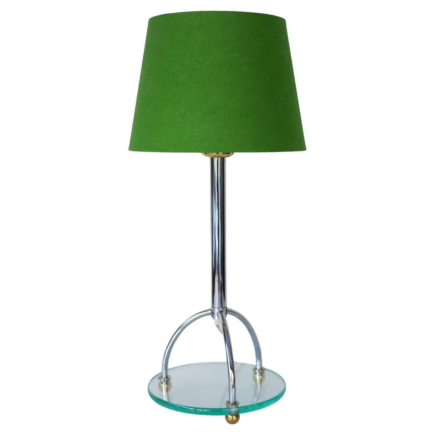 Skandinavische minimalistische Tischlampe im Art-Déco-Stil aus Chrom und Glas von IKEA