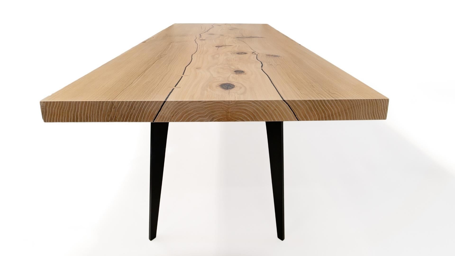 oak slab table