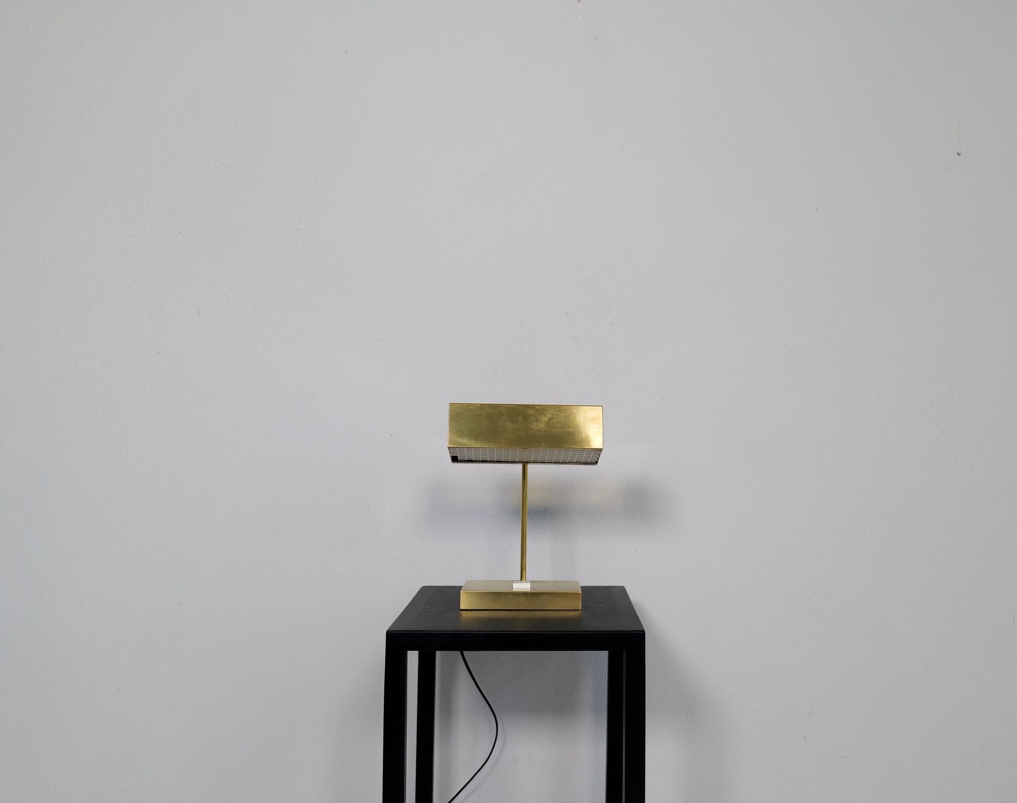 Scandinavian Modern Scandinavian Minimalistic Adjustable Table Lamp Elidus in Brass, Sweden, 1970s