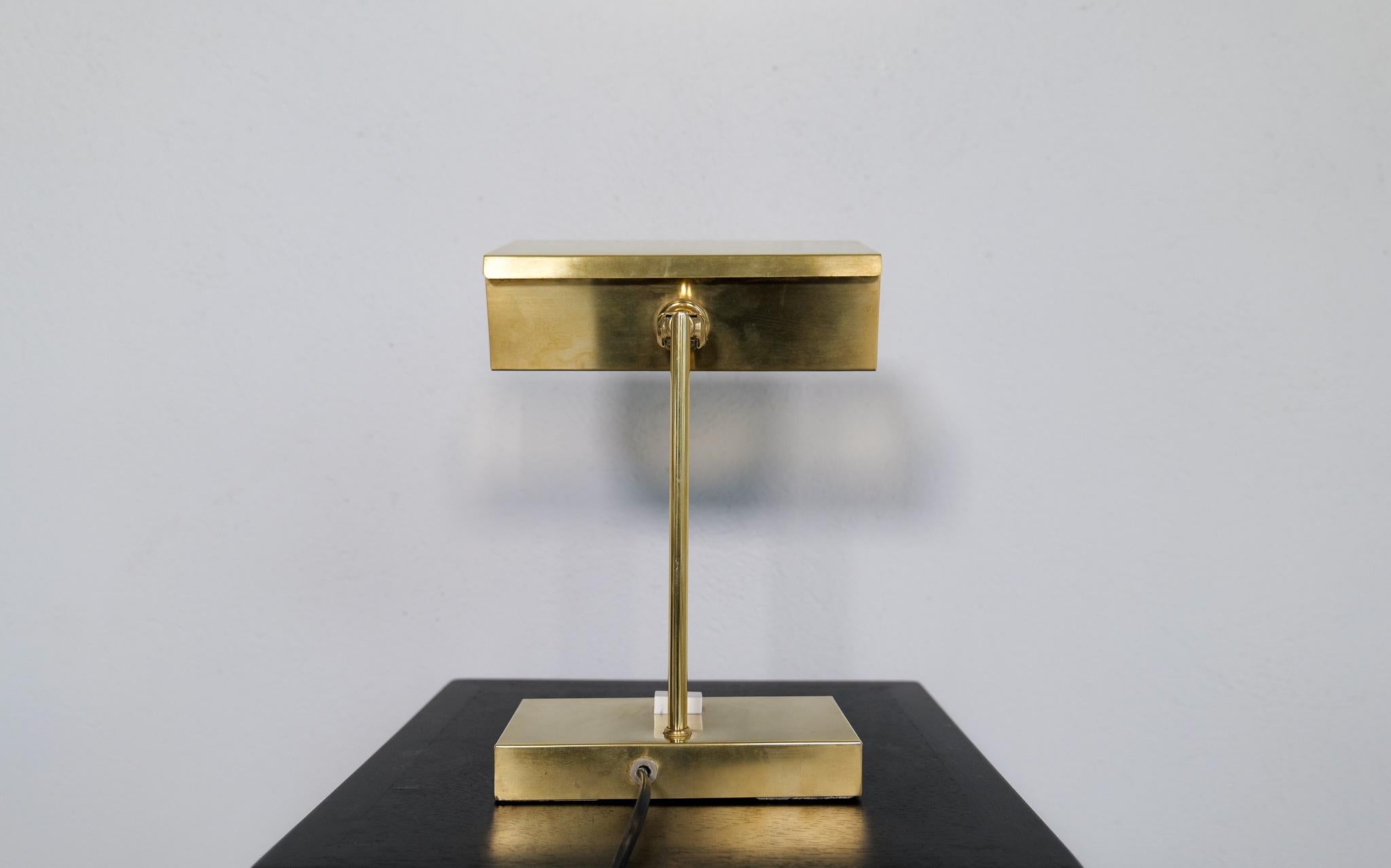 Scandinavian Minimalistic Adjustable Table Lamp Elidus in Brass, Sweden, 1970s 1