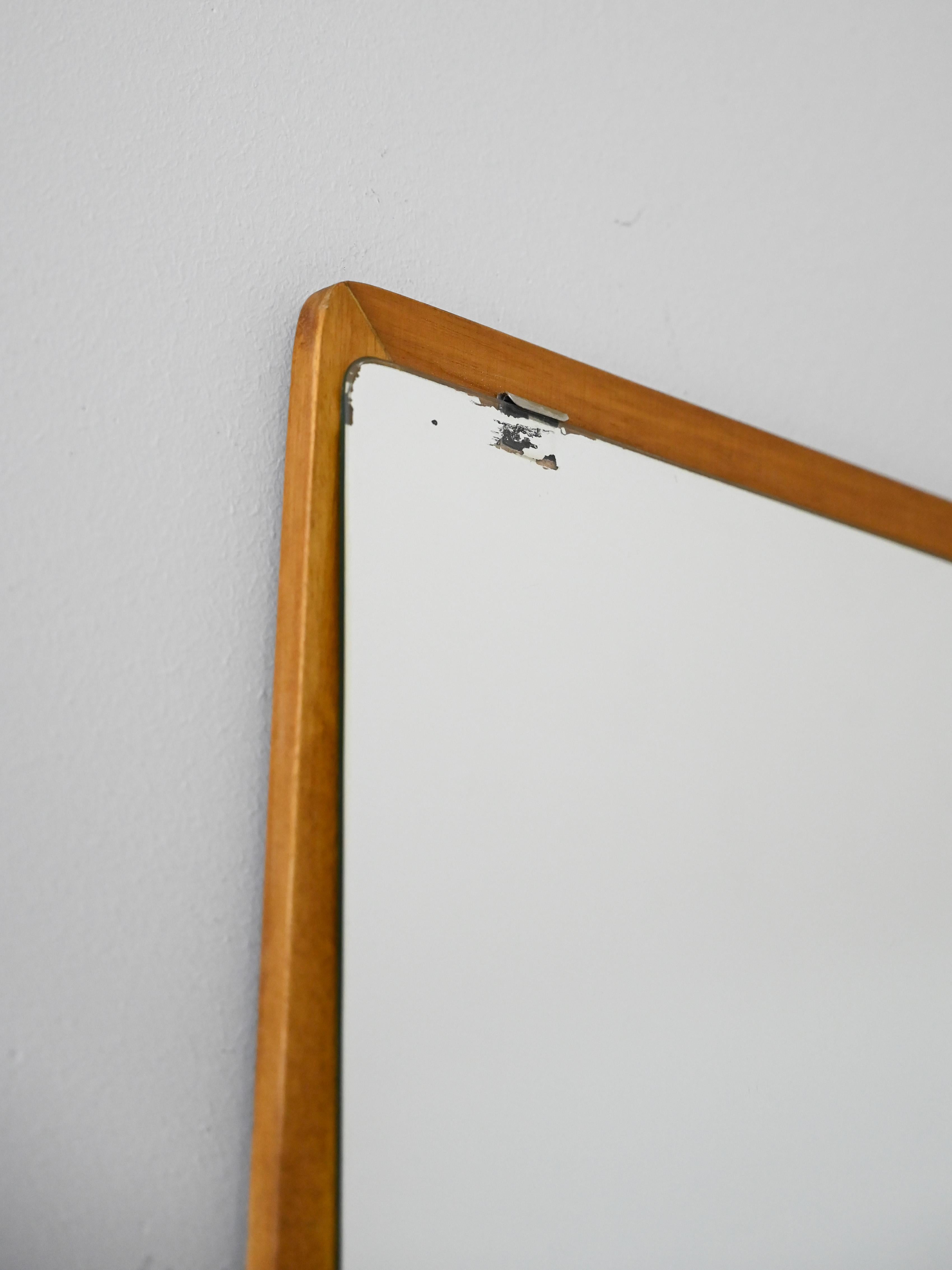 Scandinavian Mirror with Light In Good Condition For Sale In Brescia, IT