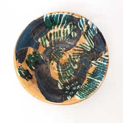 Scandinavian Modern Large Studio Ceramic Bowl by Hertha Hilfon, 1971, Sweden