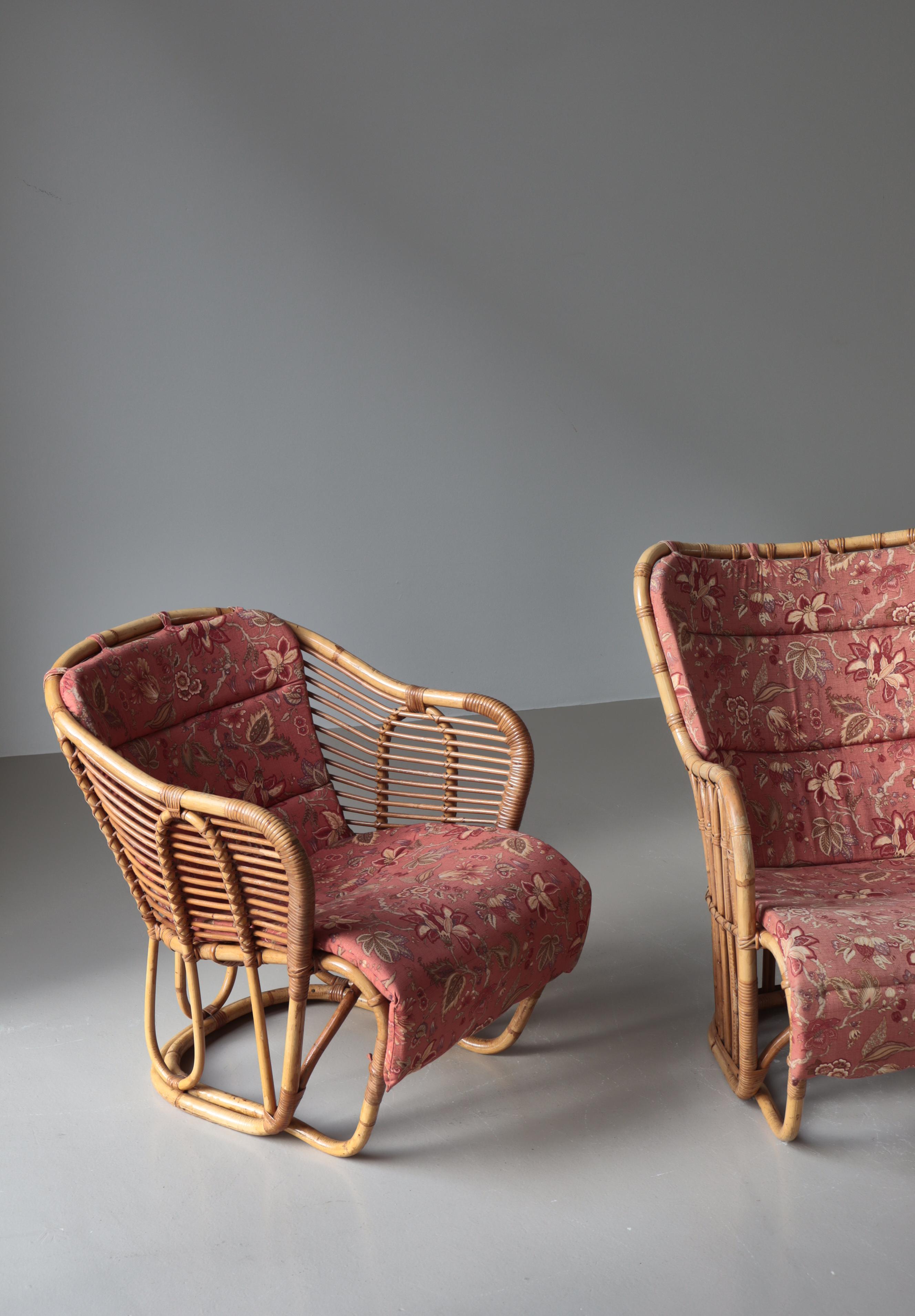 Sedie da salotto in rattan The Modern Scandinavian 1940s by Tove Kindt-Larsen at Wengler in vendita 6