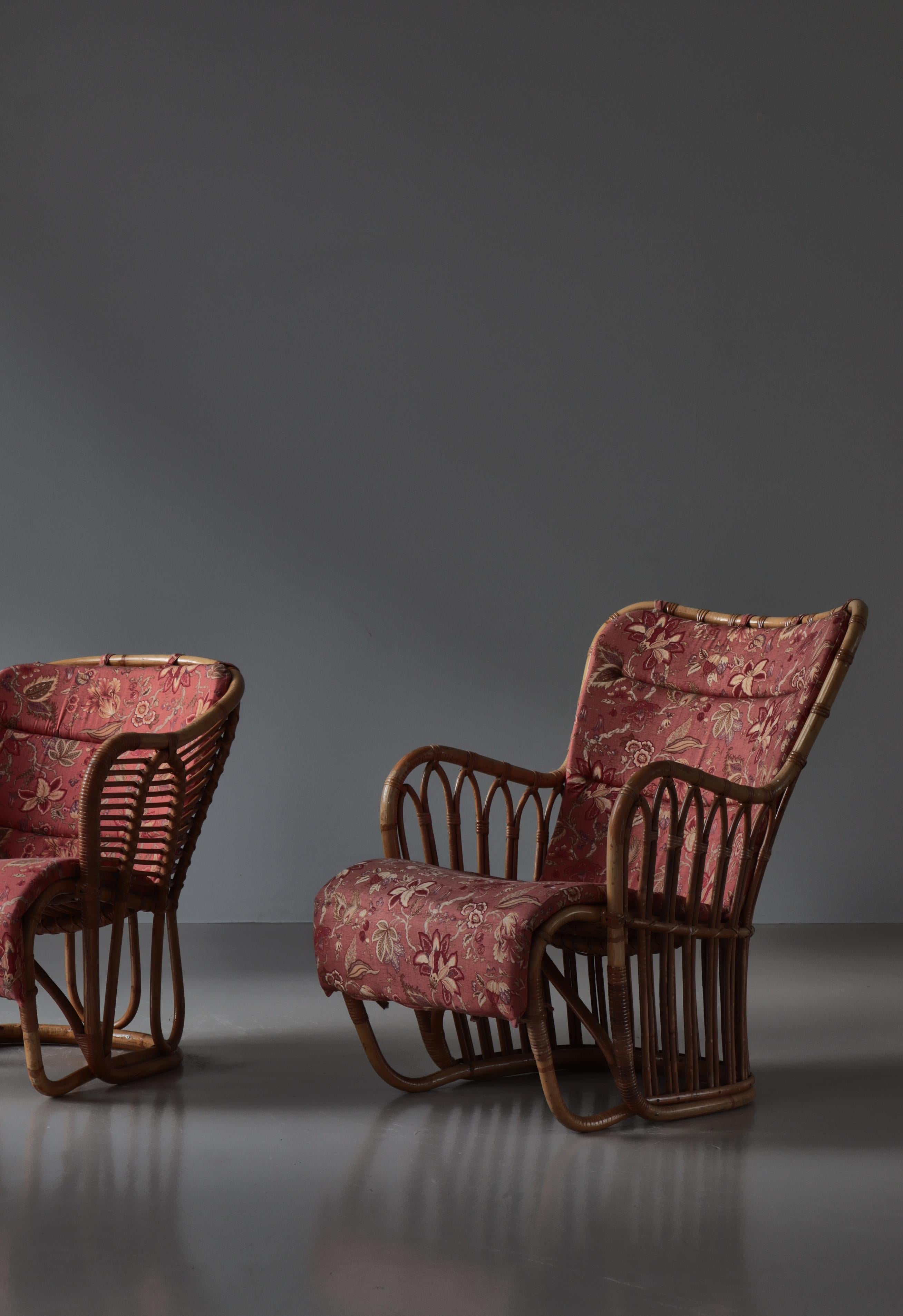 Sedie da salotto in rattan The Modern Scandinavian 1940s by Tove Kindt-Larsen at Wengler in vendita 11