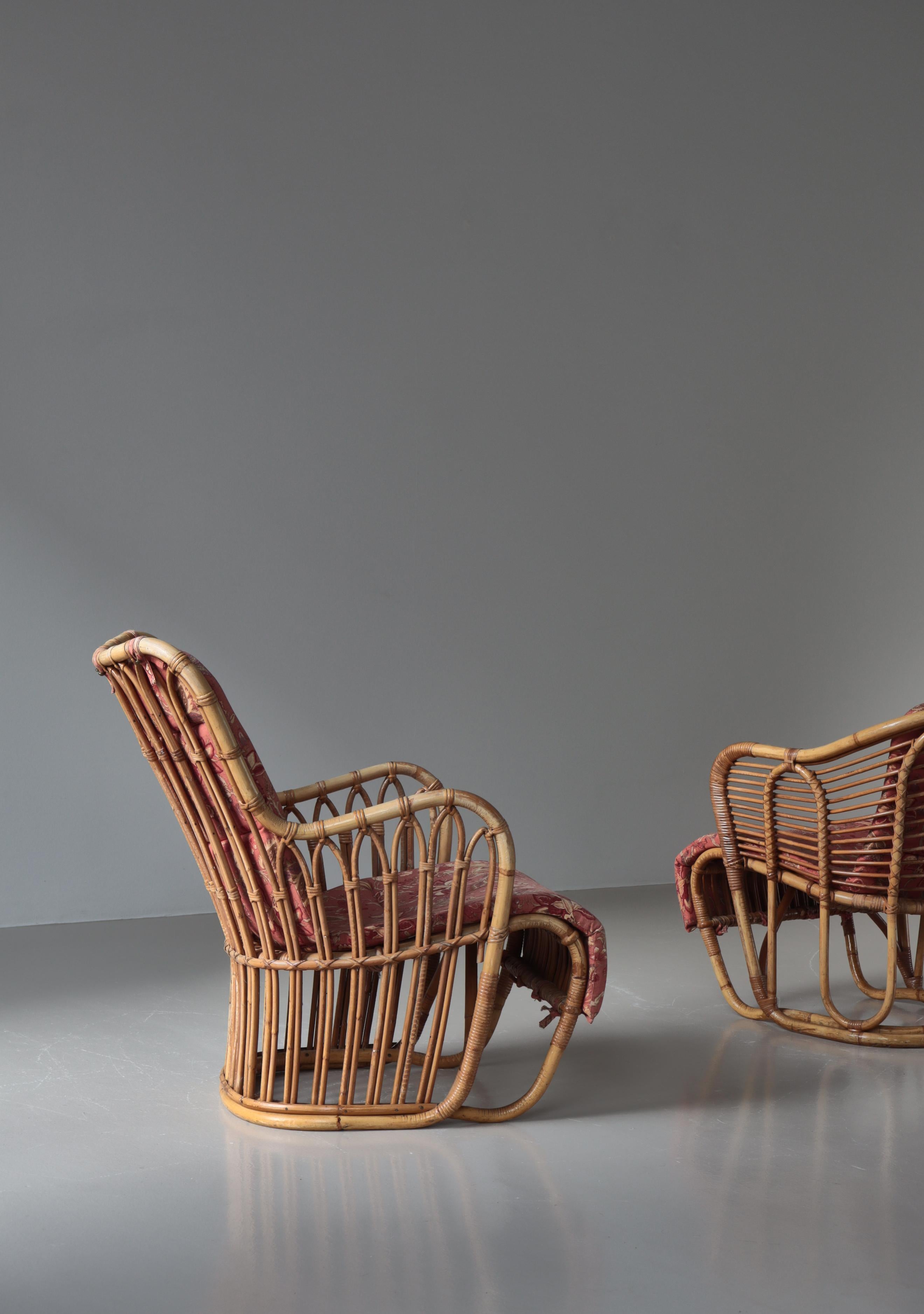 Sedie da salotto in rattan The Modern Scandinavian 1940s by Tove Kindt-Larsen at Wengler in vendita 1