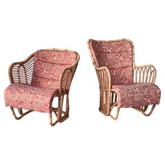 Scandinavian Modern 1940s Rattan Lounge Chairs by Tove Kindt-Larsen at Wengler