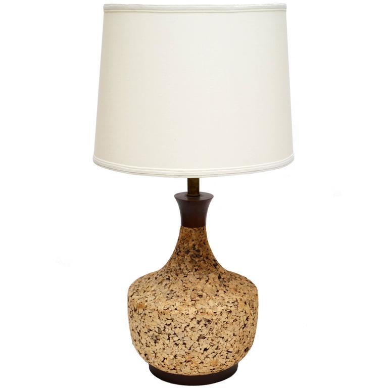 cork table lamp