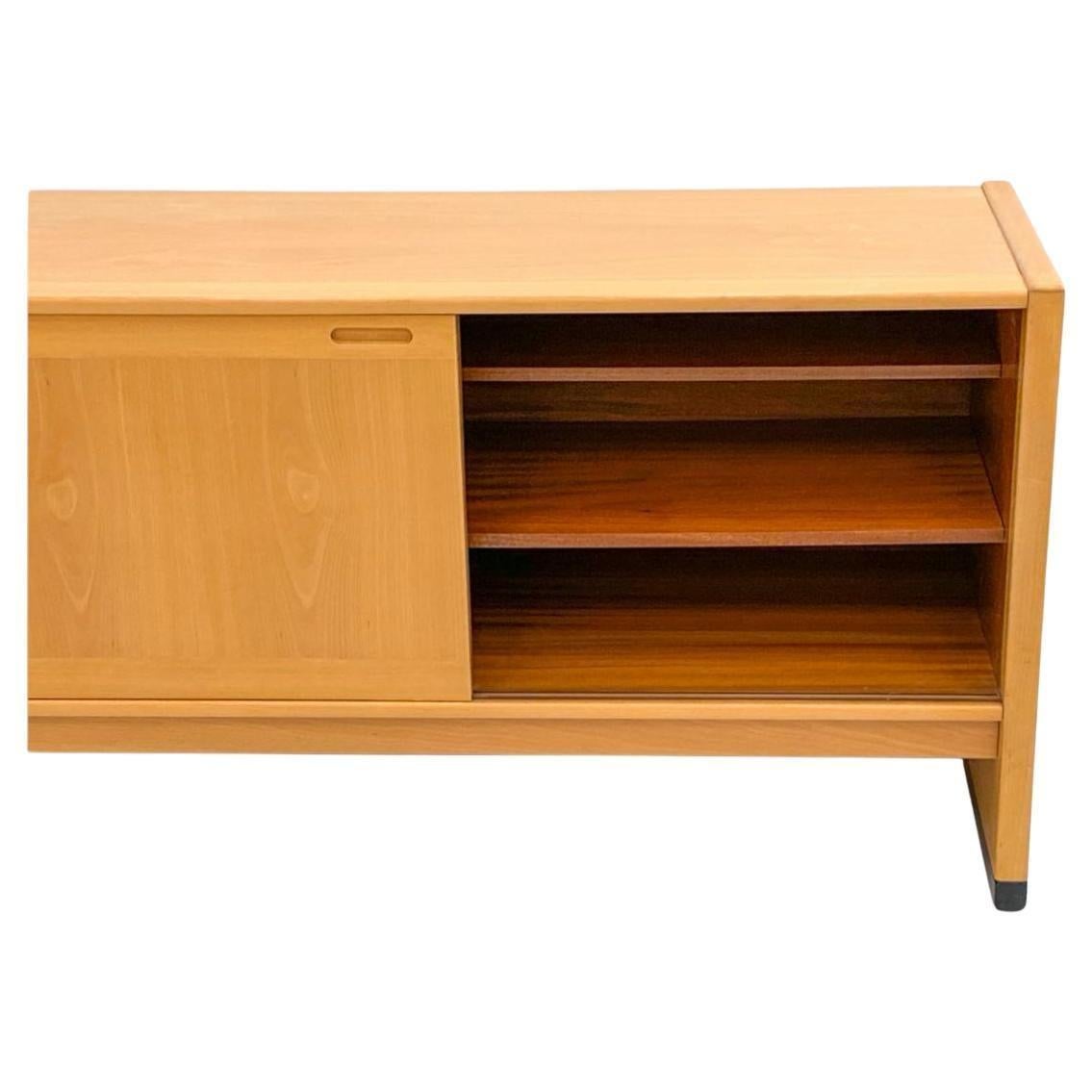 Scandinavian Modern Scandinavian modern 3 door blonde beech long credenza by Skovby Denmark For Sale