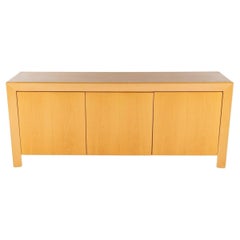 Scandinavian modern 3 door blonde maple credenza by Skovby Denmark