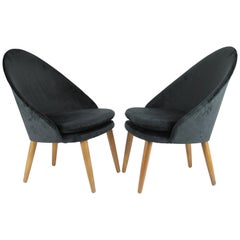 Used Scandinavian Modern, a Pair of Danish Chairs by Ejvind Johansson, 1959