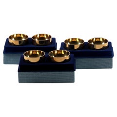 Scandinavian Modern Pierre Forsell Set of 2 Cups 24k Gold Plated, 1960's