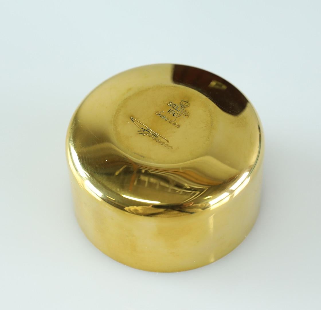 Scandinavian Modern a Set of 2 Cups 24k Gold Plated, 1960's In Good Condition For Sale In Uccle, BE