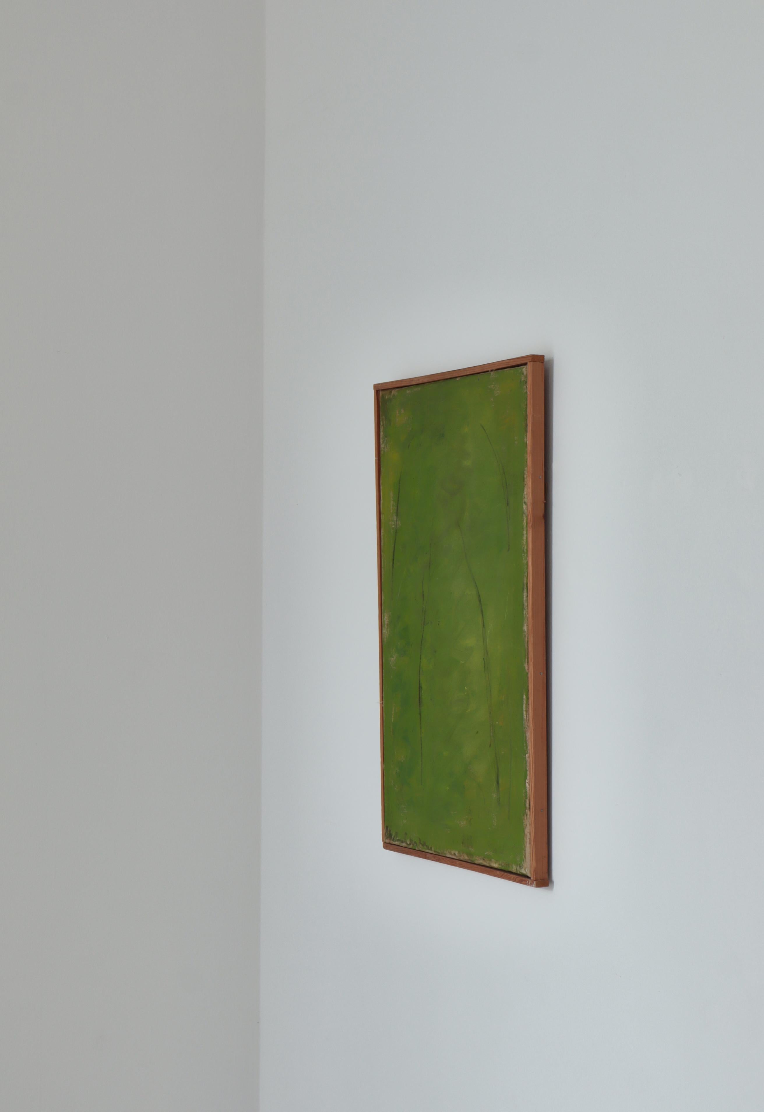 Moderne The Modern Scandinavian Abstract Oil Painting on Canvas by Ebba Carstensen, 1966 en vente