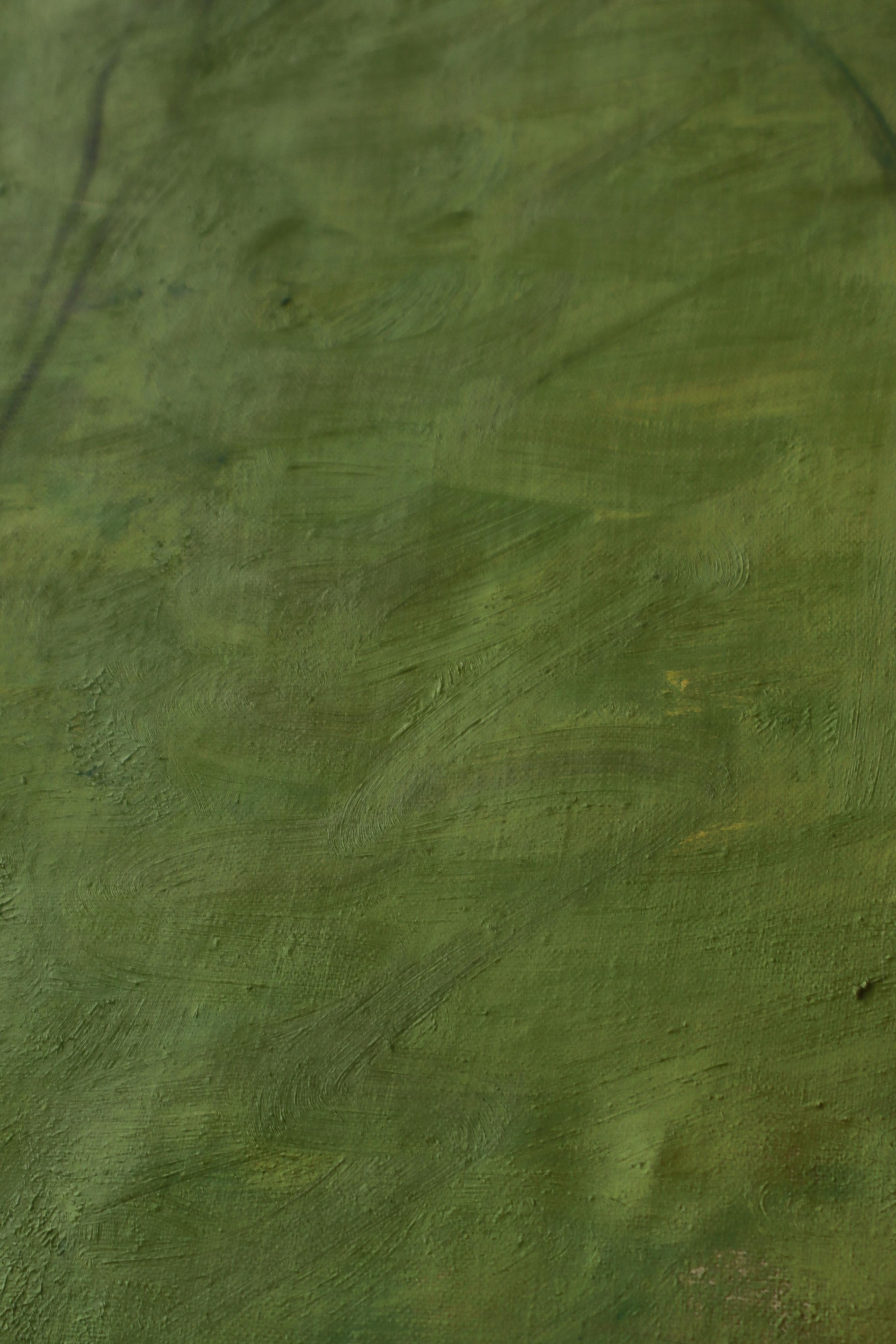 The Modern Scandinavian Abstract Oil Painting on Canvas by Ebba Carstensen, 1966 Bon état - En vente à Odense, DK