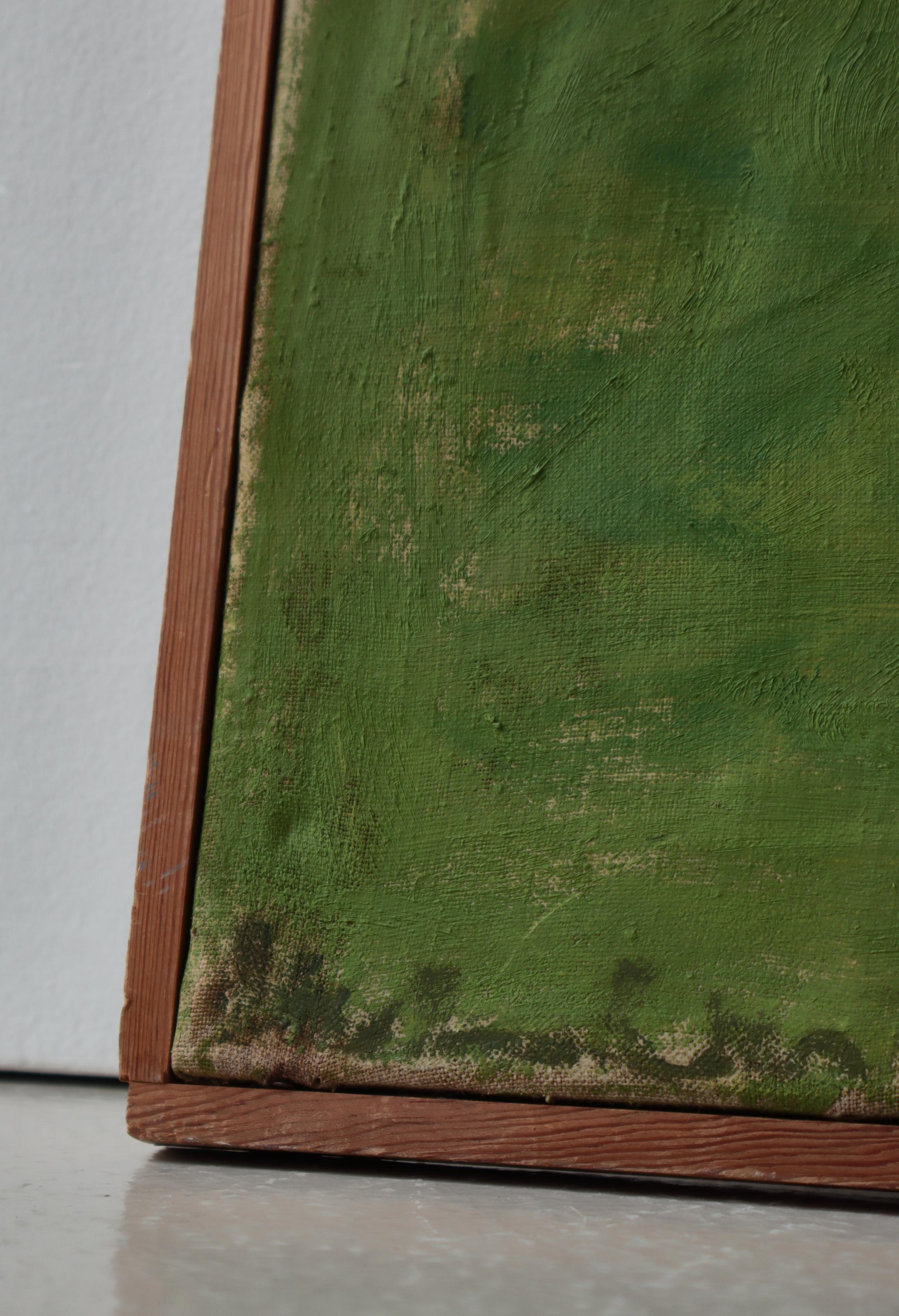 Toile The Modern Scandinavian Abstract Oil Painting on Canvas by Ebba Carstensen, 1966 en vente