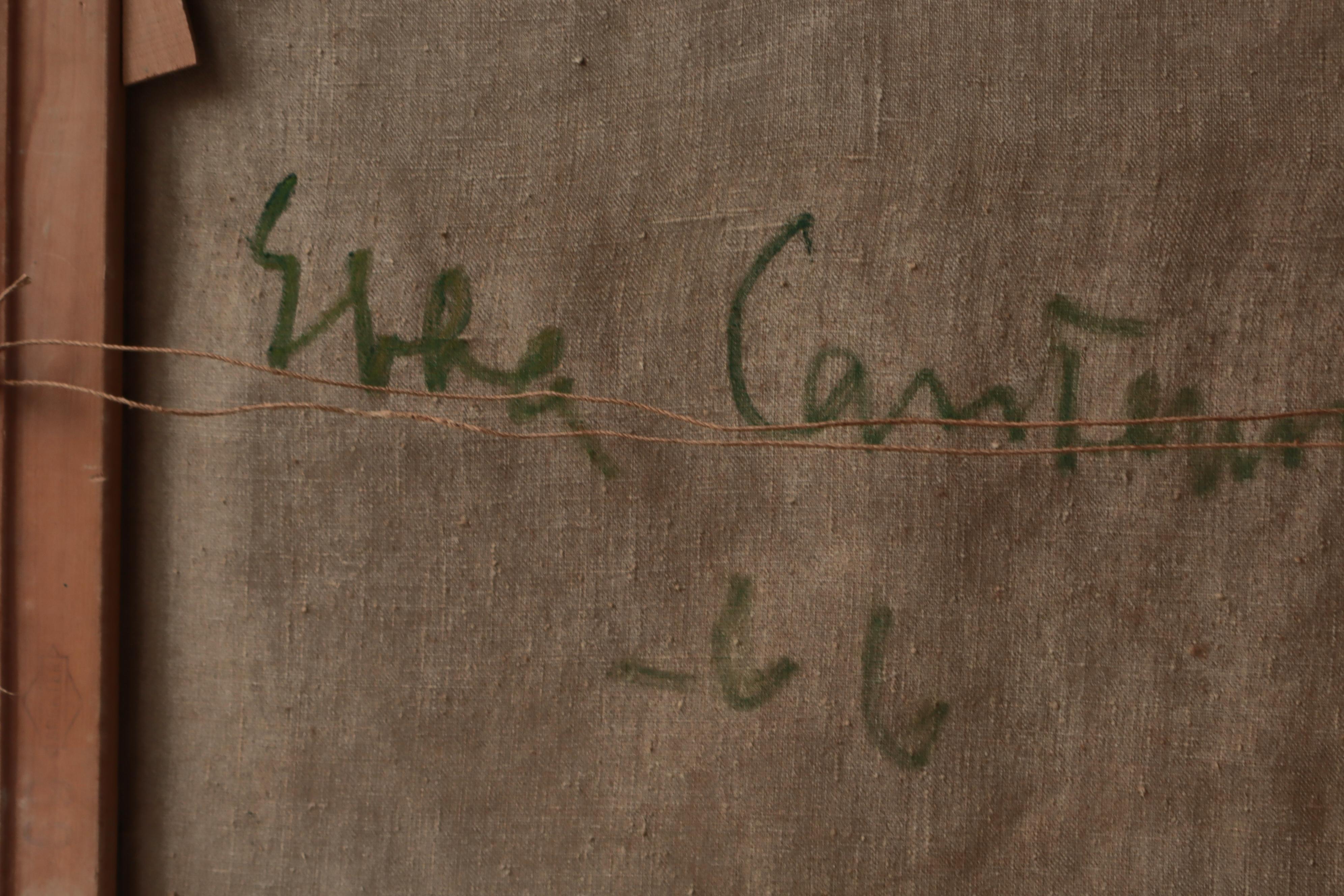 The Modern Scandinavian Abstract Oil Painting on Canvas by Ebba Carstensen, 1966 en vente 2