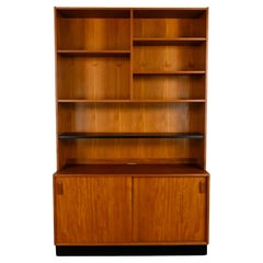 Retro Scandinavian Modern Adjustable 2 Piece Display Cabinet Bookcase China Hutch