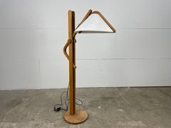Scandinavian modern, Adjustable Beech Floor Lamp, Jan Wickelgren, Sweden, 1970s