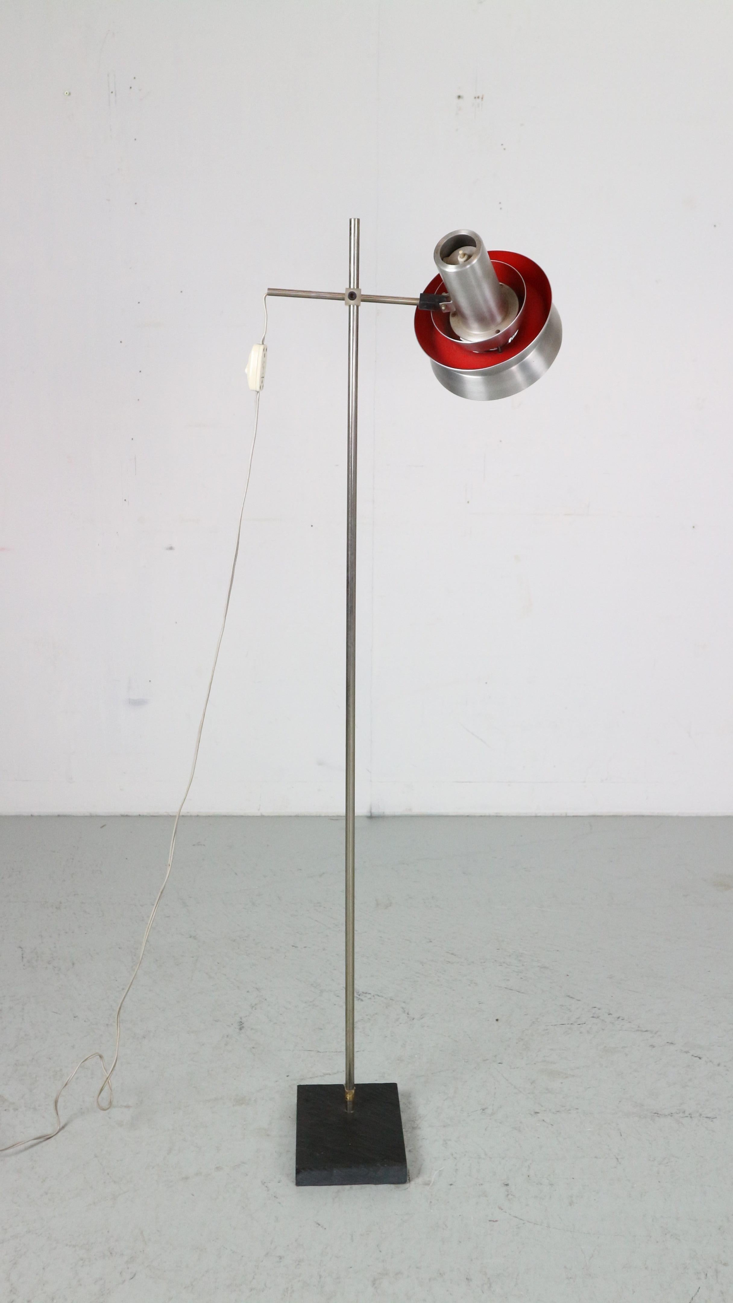 Scandinavian Modern Adjustable Floor Lamp by Carl Thore 1970's Denmark In Good Condition For Sale In The Hague, NL