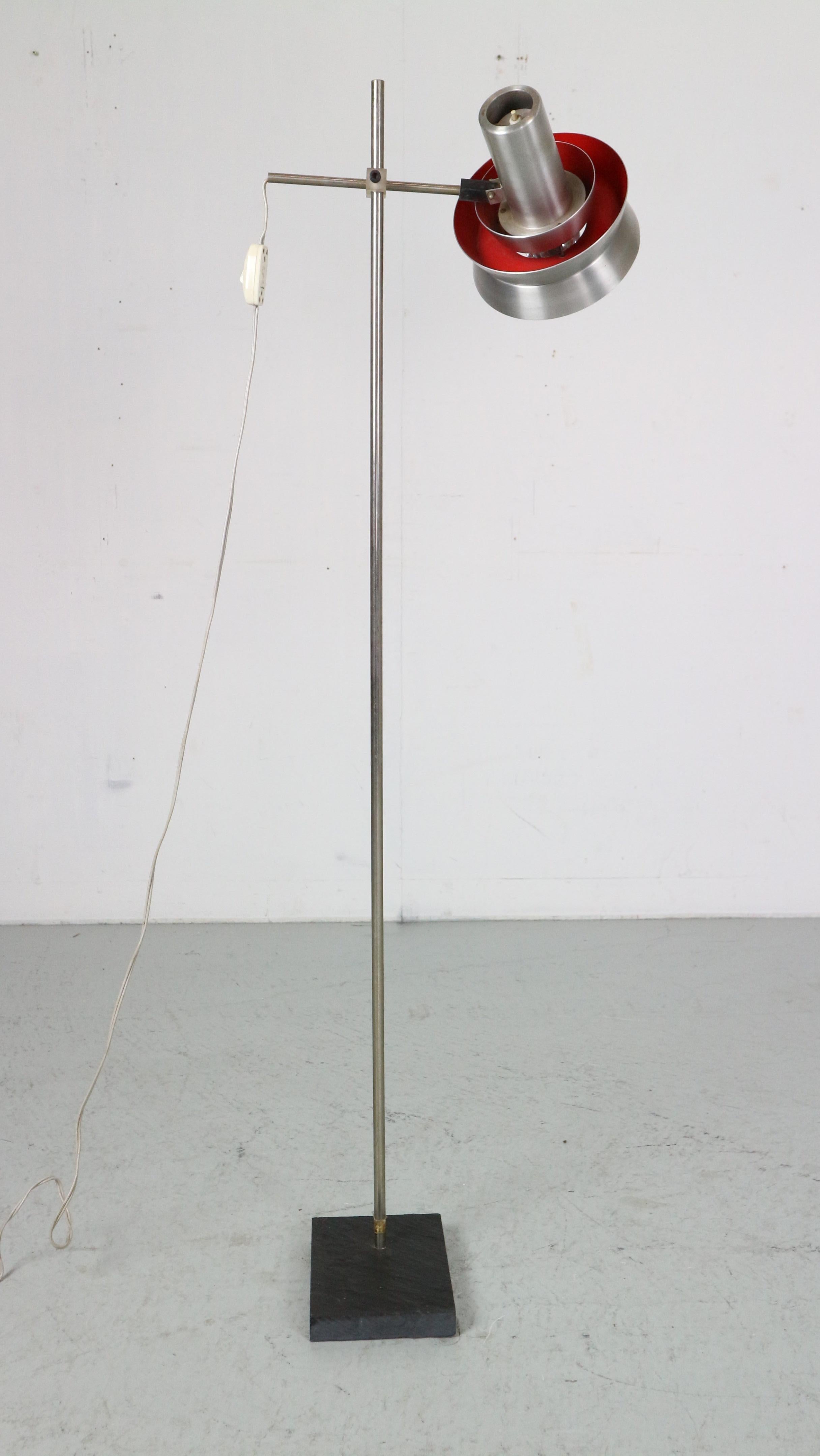 Late 20th Century Scandinavian Modern Adjustable Floor Lamp by Carl Thore 1970's Denmark For Sale
