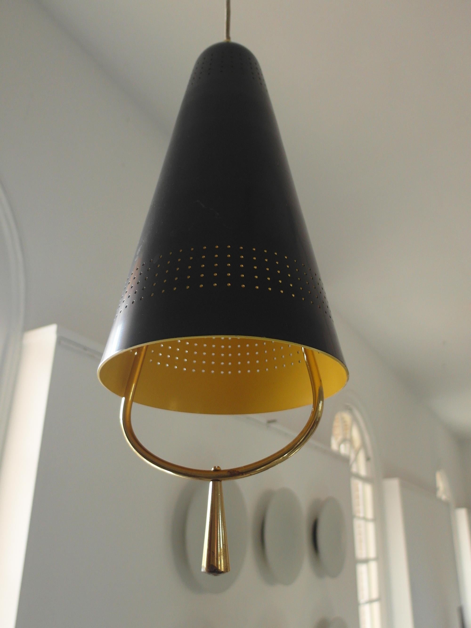 Scandinavian Modern Adjustable Pendel Pendant Light, Finland, 1950s For Sale 3