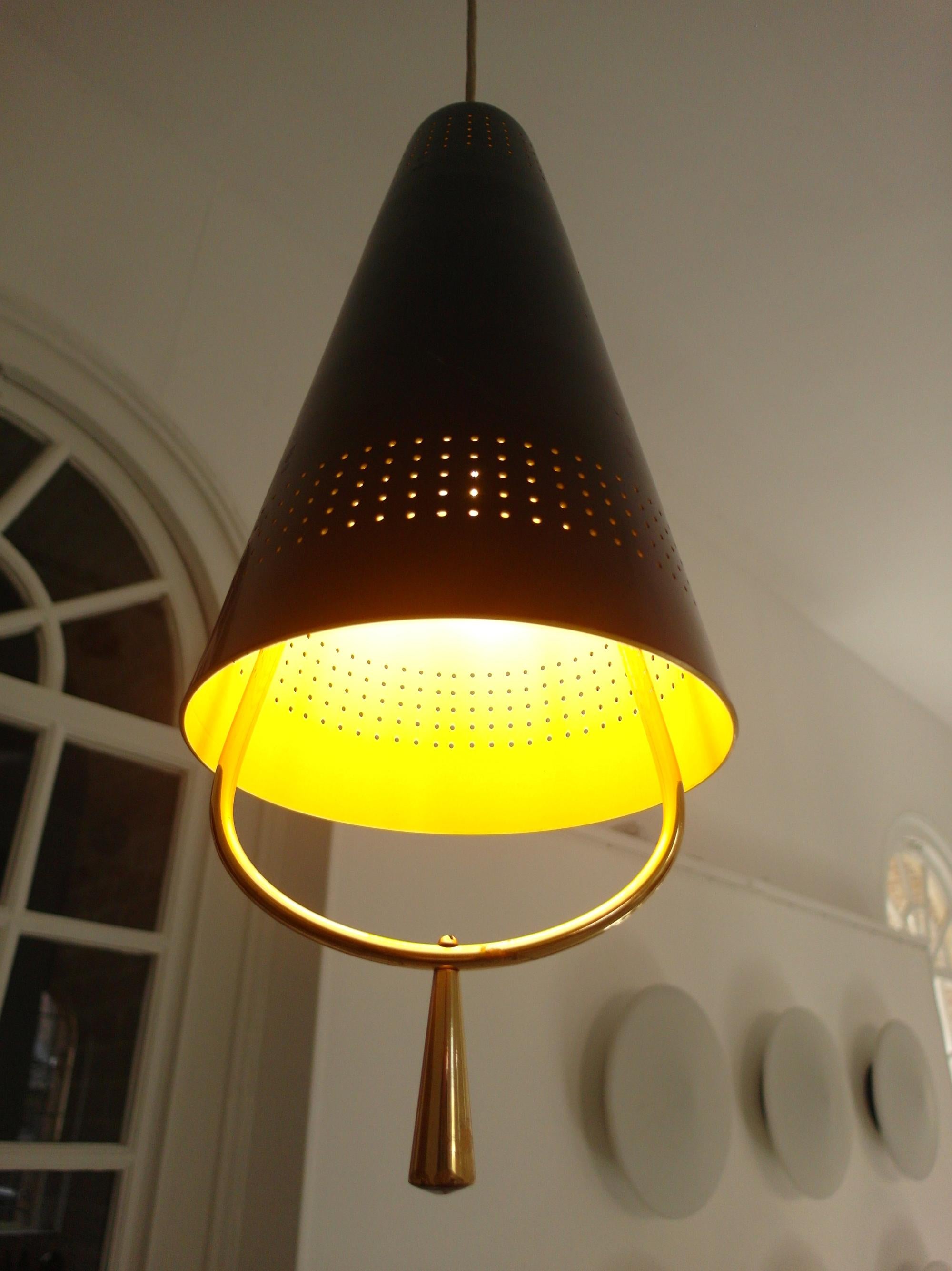 Scandinavian Modern Adjustable Pendel Pendant Light, Finland, 1950s For Sale 7