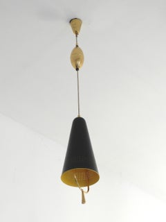 Scandinavian Modern Adjustable Pendel Pendant Light, Finland, 1950s