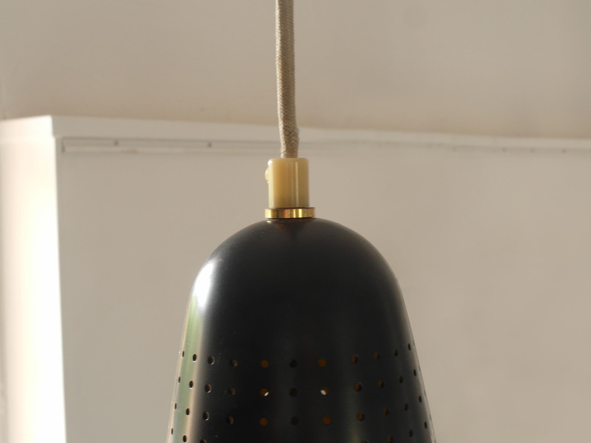 Metal Scandinavian Modern Adjustable Pendel Pendant Light, Finland, 1950s For Sale